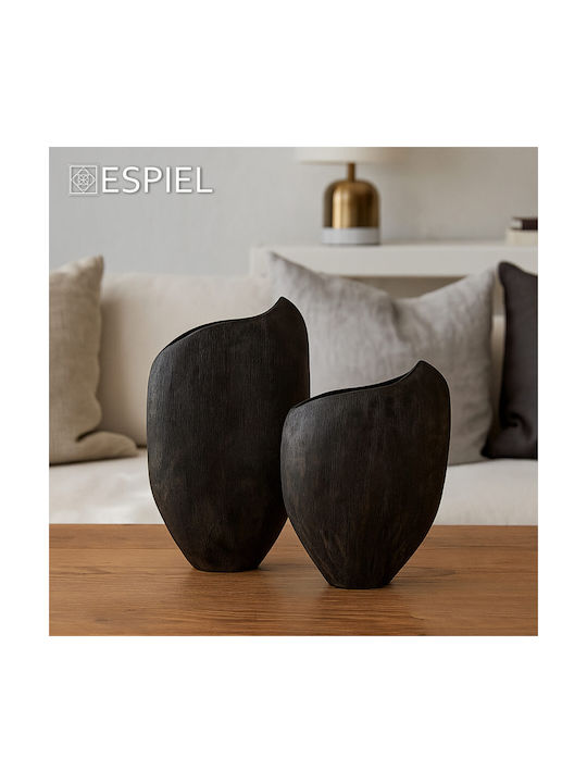 Espiel Decorative Vase Black 23x10x32cm
