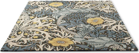 Morris & Co Seaweed Handmade Rug Rectangular Teal