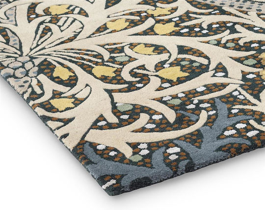 Morris & Co Seaweed Handmade Rug Rectangular Teal