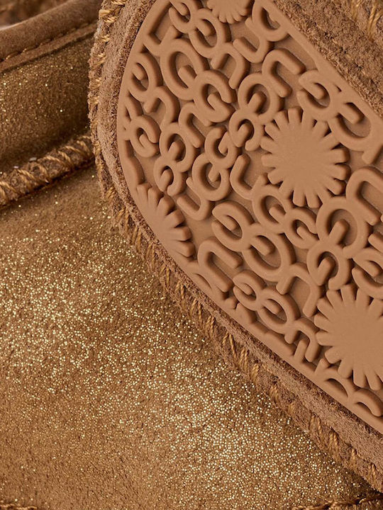 UGG Βρεφικά Μποτάκια Αγκαλιάς Καφέ Classic Ultra Mini Dazzle