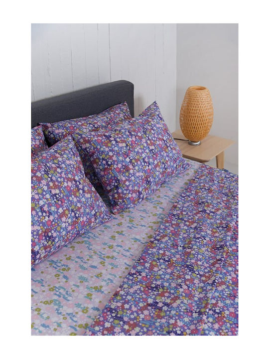 Naf Naf Summit Σετ Σεντόνια Μονά 170x260εκ. Lilac (3τμχ)