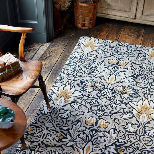 Morris & Co Snakeshead Χειροποίητο Χαλί Ορθογώνιο Indigo 250x350cm