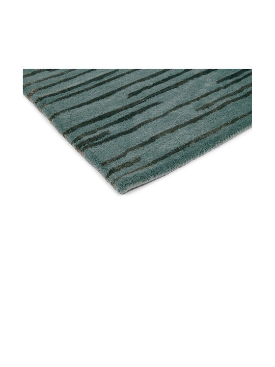 Florence Broadhurst Slub Handgefertigt Teppich Rechteckig Synthetisch,Polyester/Cotton/Leather Charcoal
