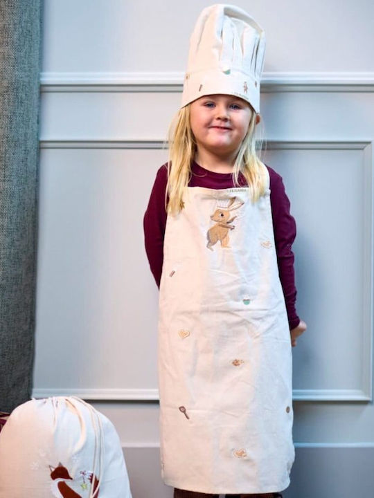 Filibabba Apron with Chefs Hat Beige