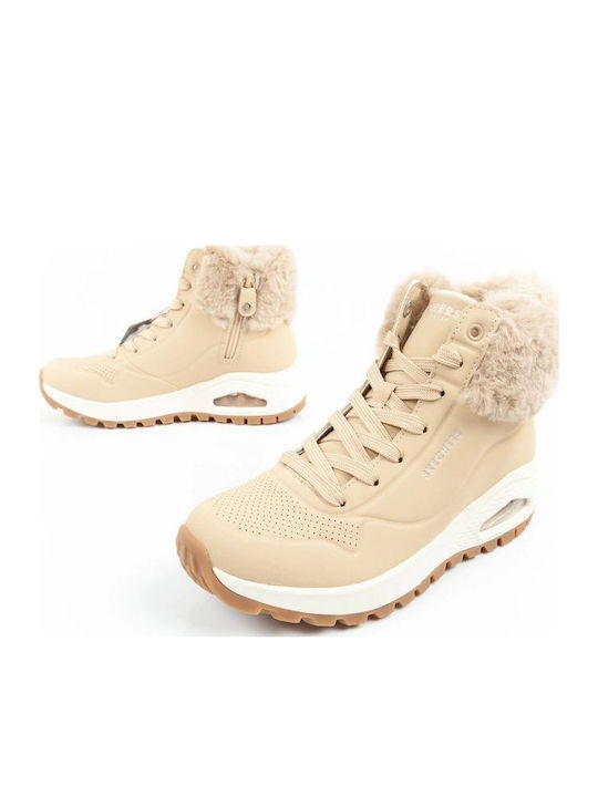 Uno Rugged Women's Ankle Boots Beige