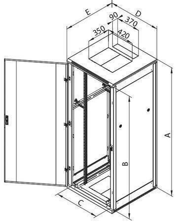 Triton Free-standing Rack 19" 27u 600x800