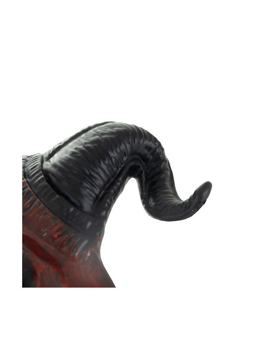 Mască Demon Halloween Cu Coarne Zola Bandă Elastică 21 X 34 Cm Roșu Negru Mască Demon Halloween Cu Coarne Zola Bandă Elastică 21 X 34 Cm Roșu Negru