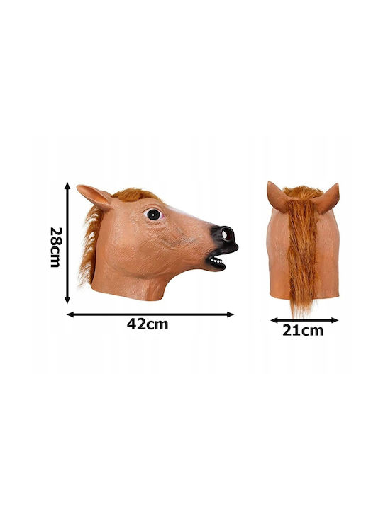 Mască Amuzantă din Latex Zola Design Realist Cap de Cal 42 x 28 x 21 cm