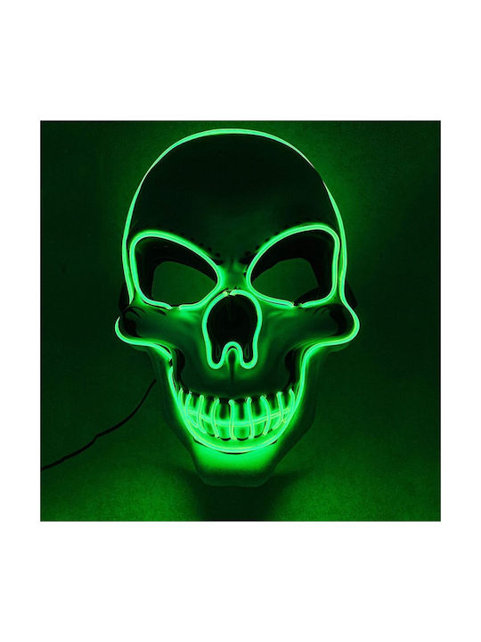 Carnival Mask Full Face Skeleton With Light