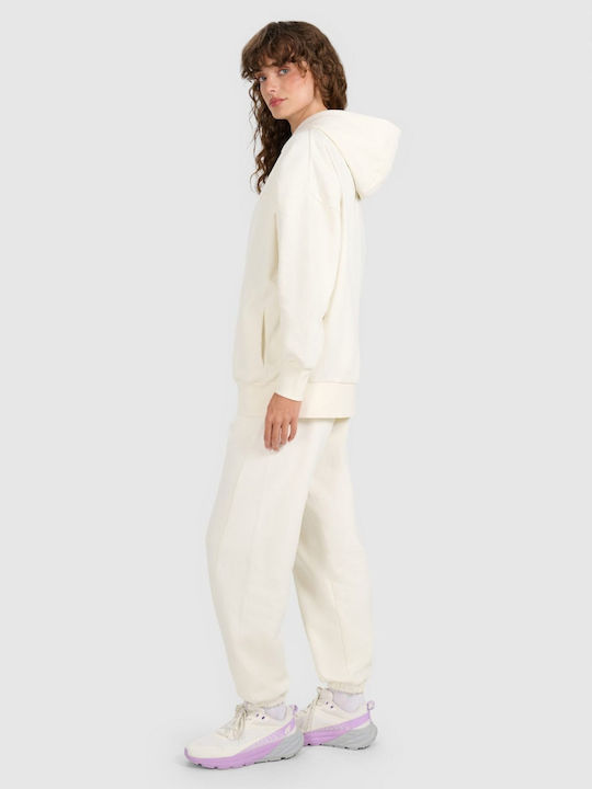 Women's Sweatshirt Jacket Hooded Crem