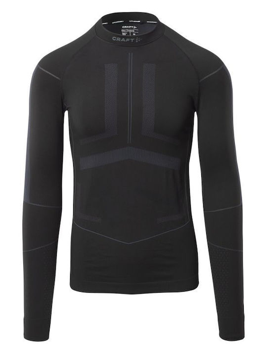 Long Sleeve Athletic Blouse Black