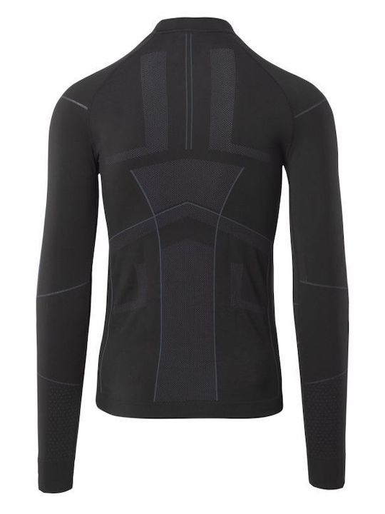 Long Sleeve Athletic Blouse Black