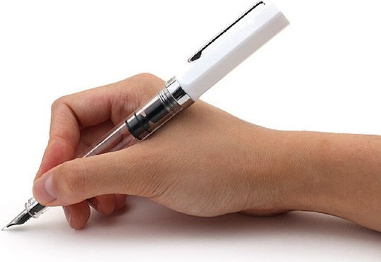 Twsbi Eco Stilou Cu Piston Alb Umplere Pană De Scris 4711467444356 Penite Extra Fine