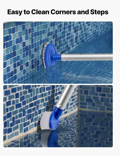 Vevor Complete Pool Cleaning Set 4-in-1 2 Brushes 2 Leaf Nets Without Poles Bcgycqjtjycqoqbuj001v0