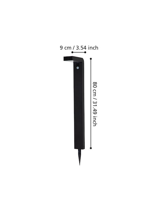 Eglo Baracconi Outdoor Floor Lamp LED 3.6W with Warm White Light IP44 Black