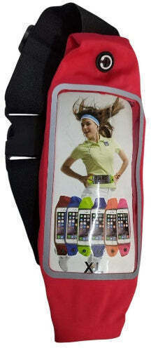Waterproof Running Pocket Sport Gym Case Bag Pouch Cover Waist Belt Mobile Phone Case Up To 6.00" Black