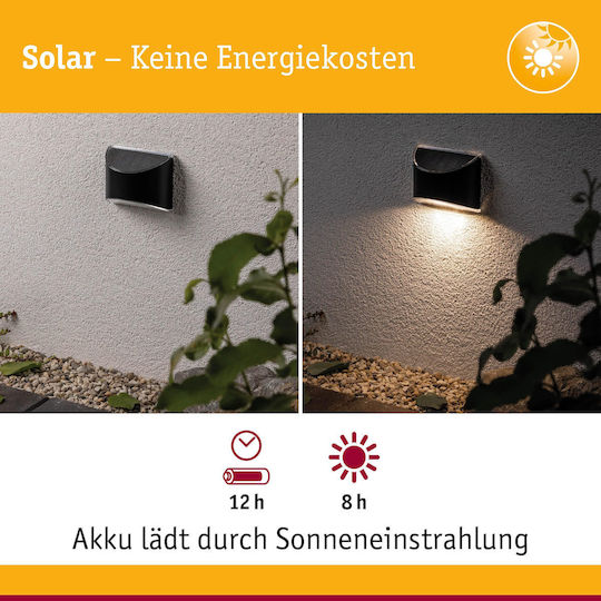 Paulmann Wall Mounted Solar Light 5W with Warm White Light 3000K IP44