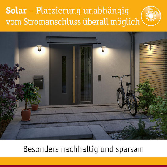 Paulmann Wall Mounted Solar Light 5W with Warm White Light 3000K IP44