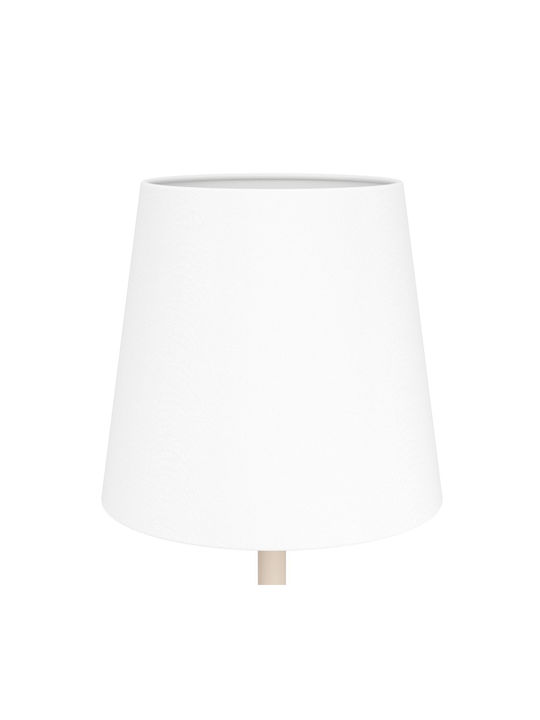 Eglo Table Lamp for Socket E14 with White Shade and Beige Base