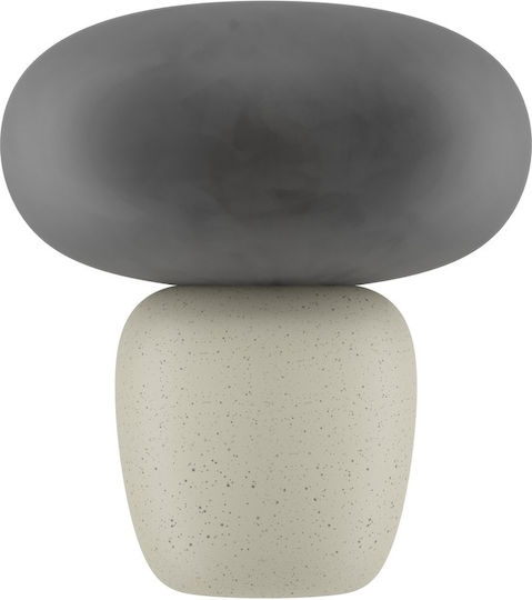 Eglo Cahuama Ceramic Table Lamp for Socket E27 with Black Shade and White Base