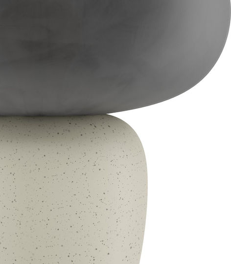 Eglo Cahuama Ceramic Table Lamp for Socket E27 with Black Shade and White Base