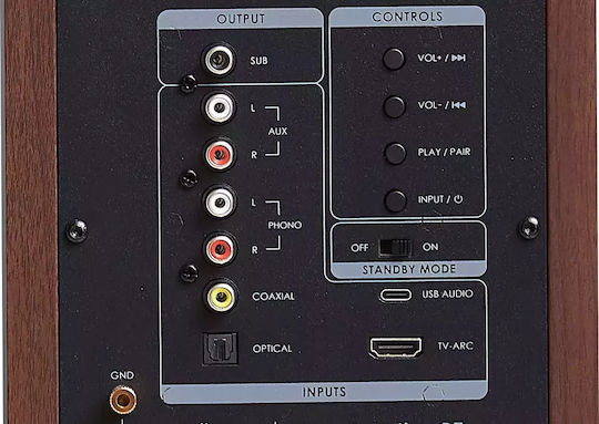 Elipson Horus 6B Aktive Lautsprecher Paar Braune