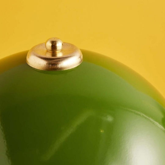 Opviq Metal Table Lamp for Socket E27 with Green Shade and Base