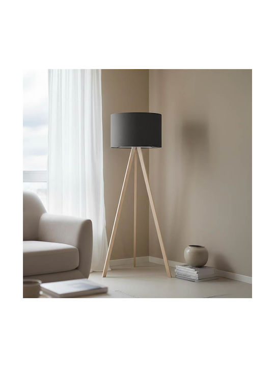 Pakketo PWL-1060 Floor Lamp H140xW38cm. with Socket for Bulb E27 Gray
