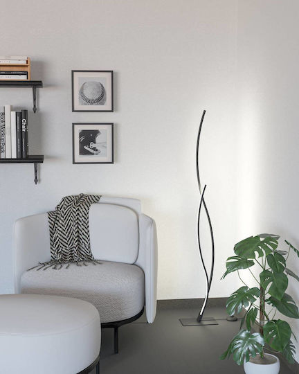 Eglo Grisolia LED Floor Lamp H129xW22cm. with Natural White Light Black