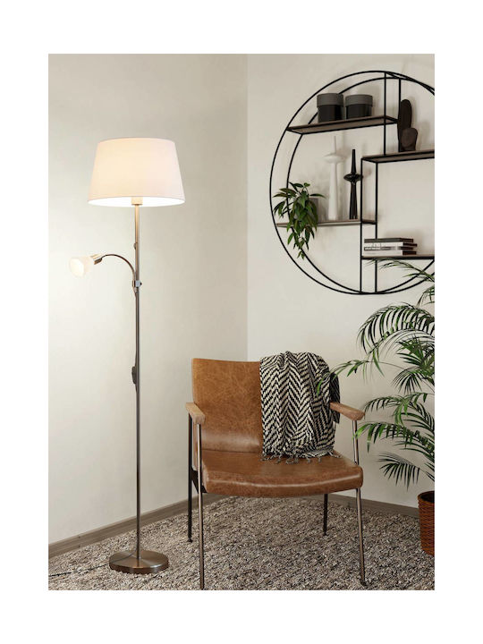 Eglo Conesa Floor Lamp H170xW38cm. with Socket for Bulb E27 White