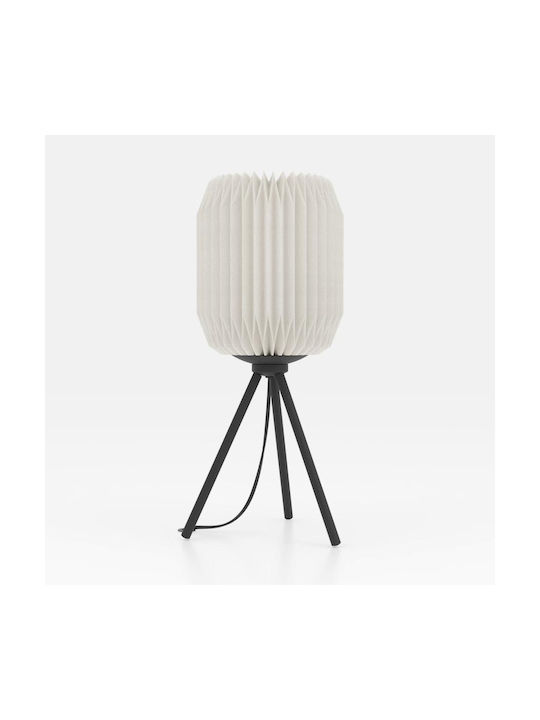Eglo Belgrave Decorative Table Lamp Japanese Nightstand Lamp Made with Black Metal and White Paper for Room Decor Bedroom E27 Socket