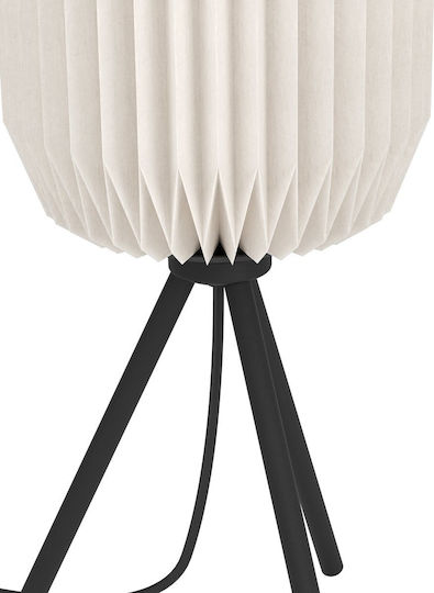 Eglo Belgrave Table Lamp Japanese Nightstand Lamp Made Black Metal White Paper Room Decor Bedroom Fsc Tripod Table Light E27 Socket