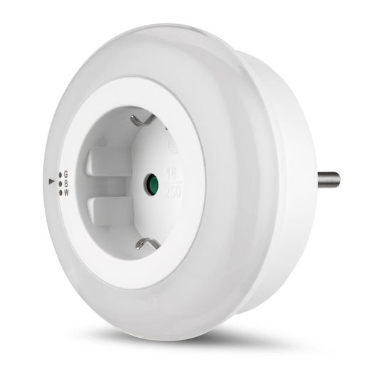 REV LED Nachtlicht Schalter Steckdose mit Lichtsensor 1Stück