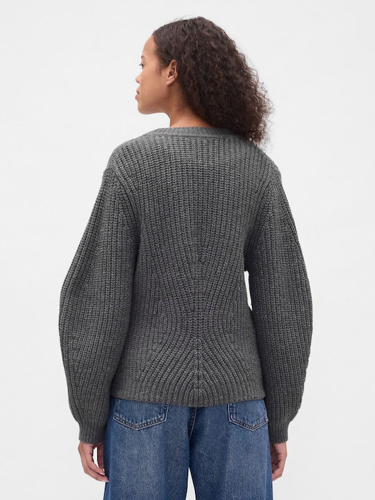 Γυναικείο Crop Πουλόβερ Βαμβακερό Charcoal Heather Grey