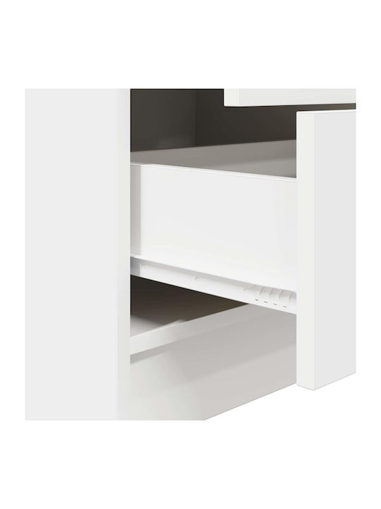 White Bookcase 45.5x34x127 cm