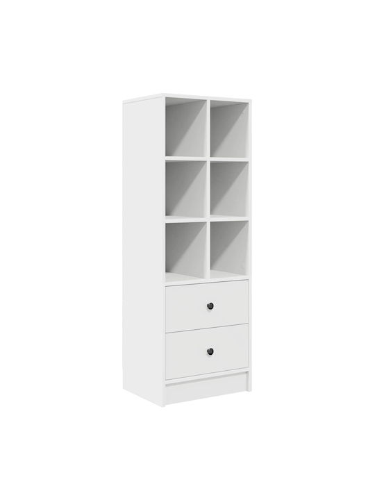 White Bookcase 45.5x34x127 cm
