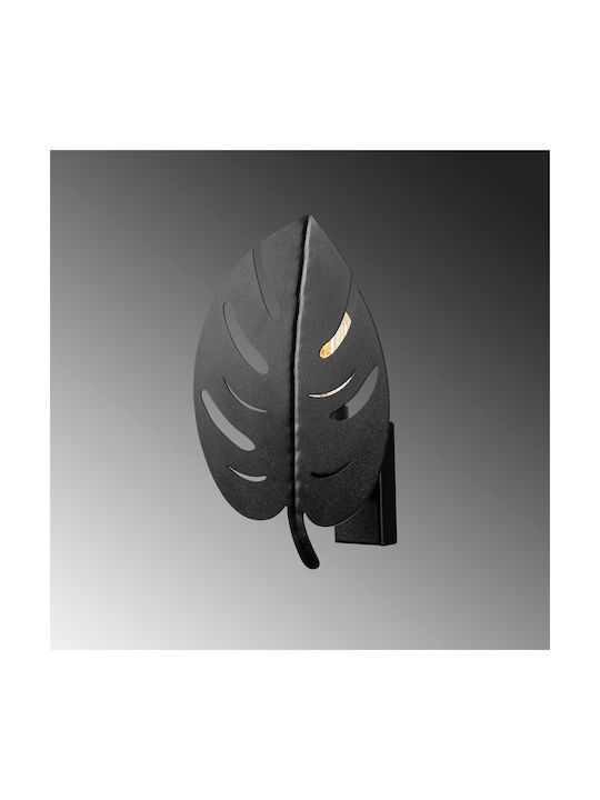Opviq Lumină de Perete cu Soclu E27 Negru 21cm