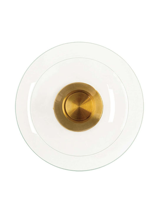 Zambelis Lights Lamp Wall with Integrated LED and Warm White Light Transparent
