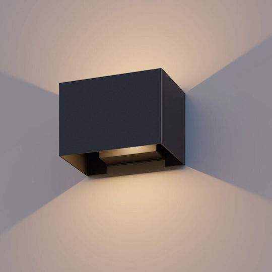 Calex Lumină de exterior montată pe perete LED IP54 7W cu Alb Cald Lumină Dublu Fascicul