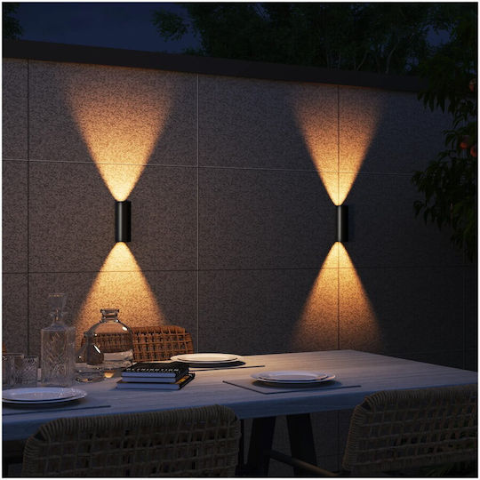 Calex Lumină de exterior montată pe perete LED IP54 8W cu Alb Cald Lumină Dublu Fascicul