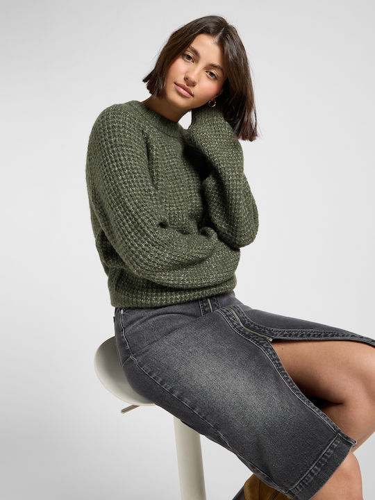 Damen Pullover Olive Gray, Khaki