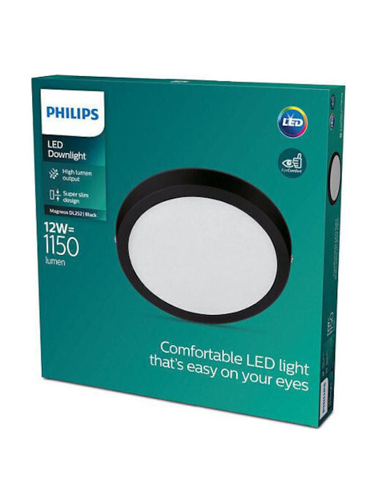 Philips Magneos Round Outdoor LED Panel 12W with Warm White Light 2700K 21cm