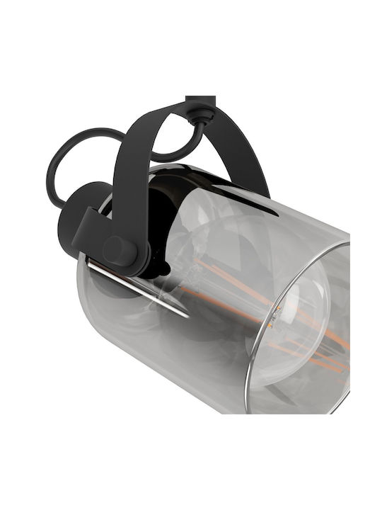 Eglo Berregas Double Spot with Socket E27 in Black Color