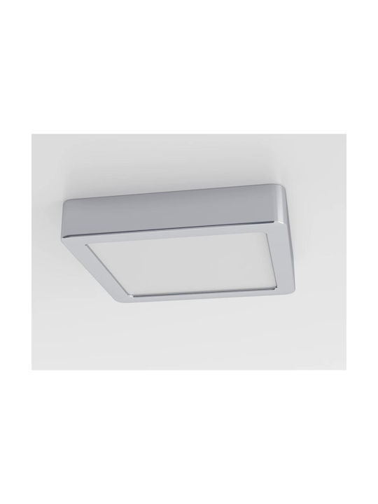 Eglo Fueva Ceiling Mount Light Bathroom 16cm Silver with Integrated LED