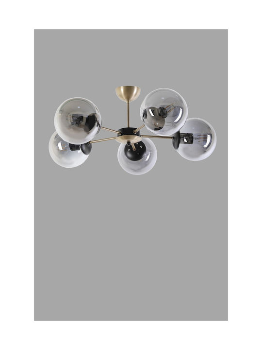 Opviq Ceiling Mount Light 60cm Black with Socket E27
