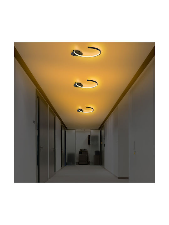 Opviq Ceiling Mount Light 46cm Black with Integrated LED