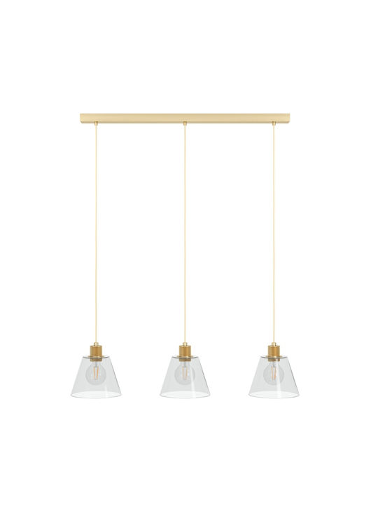 Eglo Copley Pendant Light Gold Rail with Socket E27 90x110cm