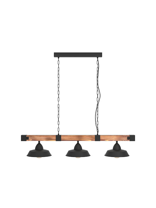 Eglo 44086 Pendant Ceiling Light Oldbury 3xe27 60w 230v FSC Certified