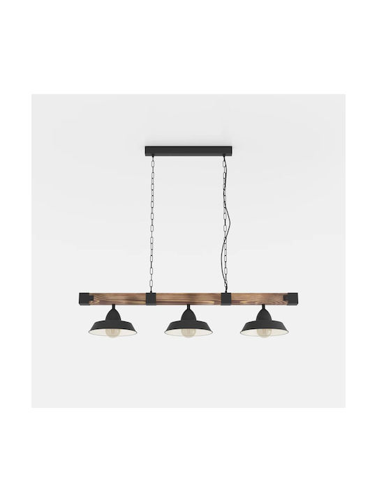 Eglo 44086 Pendant Ceiling Light Oldbury 3xe27 60w 230v FSC Certified
