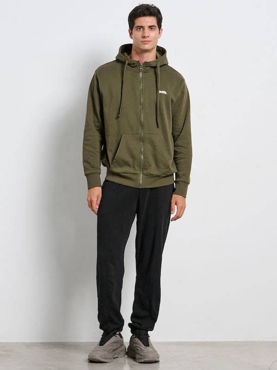 Cardigan with Khaki Hood